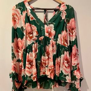 NWT Farm Rio Floral Long Sleeve (Anthropologie)